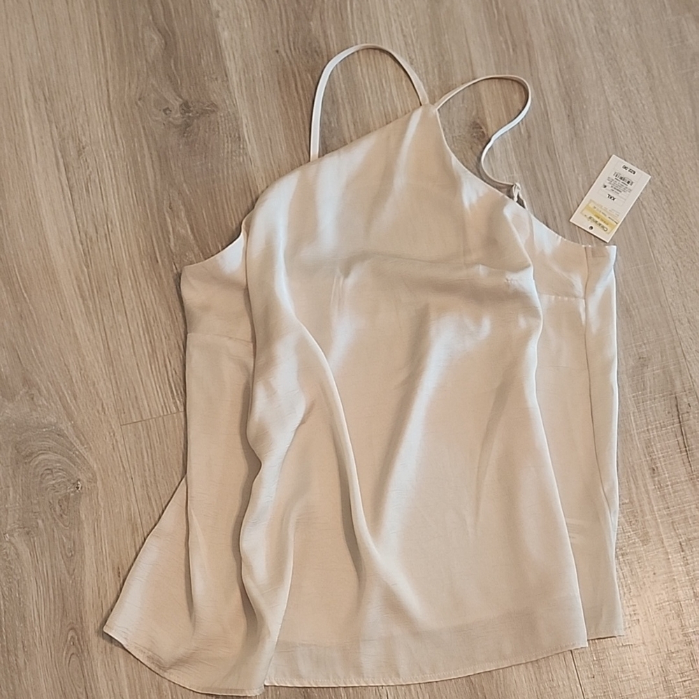 A New Day | Halter Elegant Cream Camisole Top